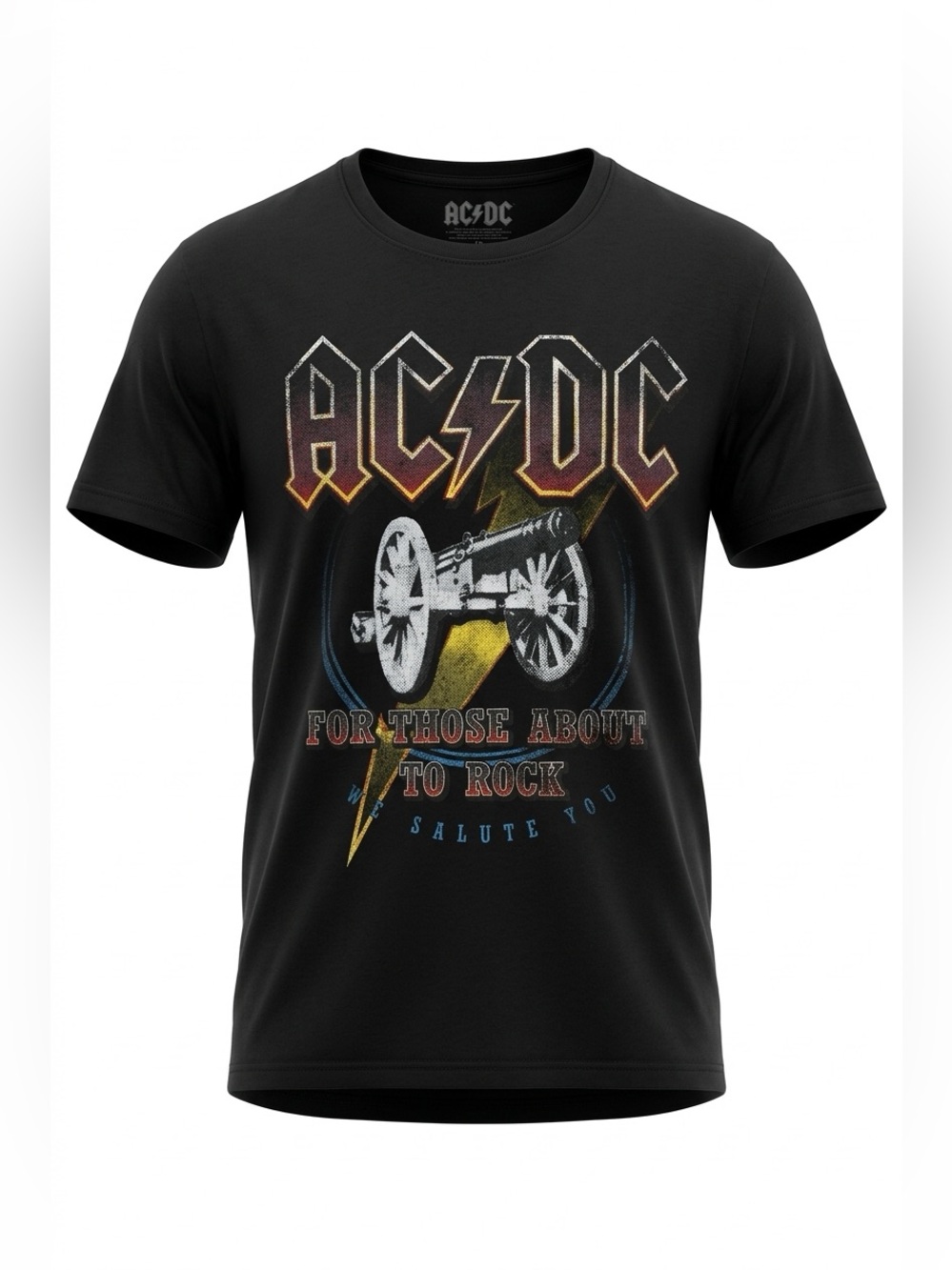 🍁AC/DC Black 'For Those About to Rock' Graphic Tee